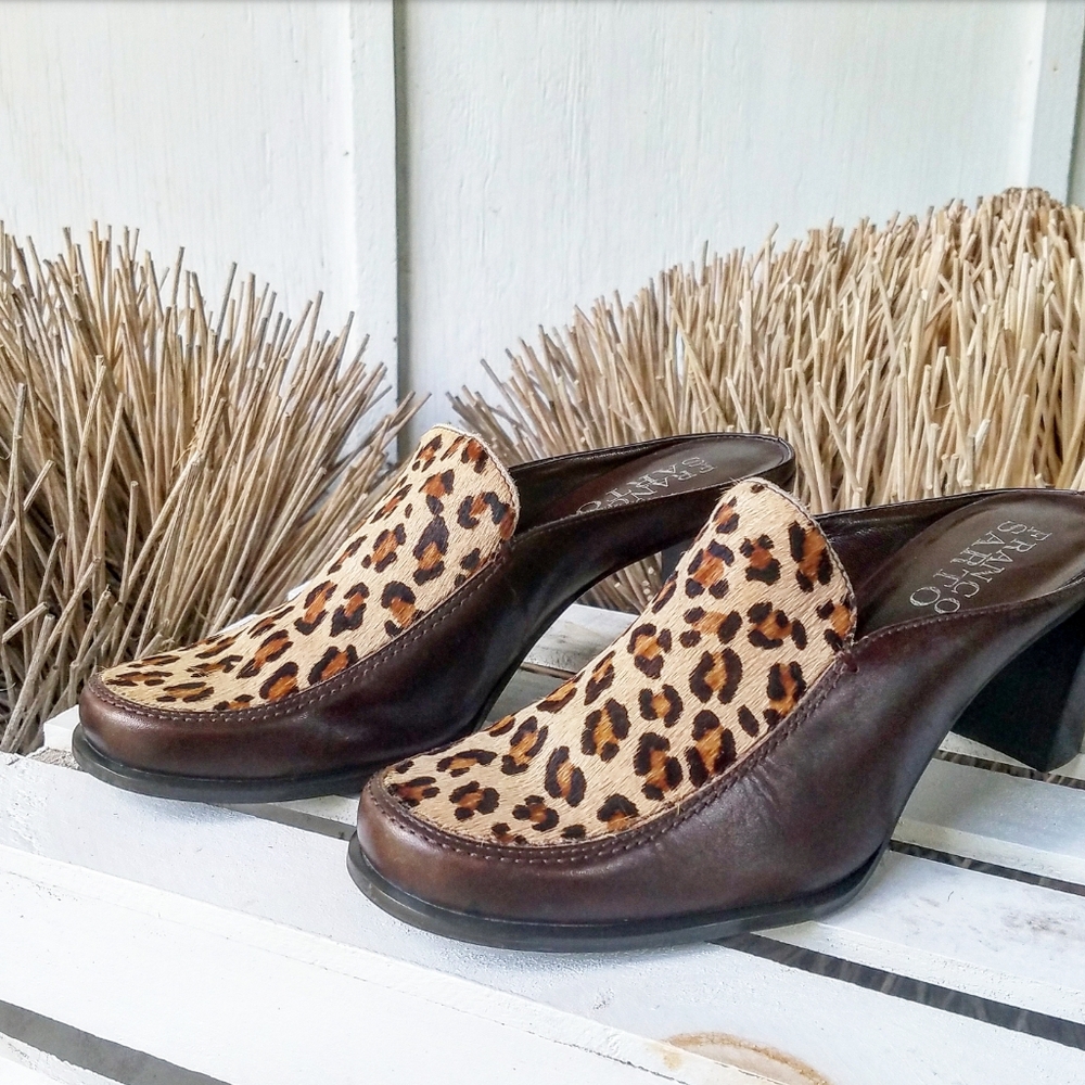 Vintage Franco Sarto Leopard Print Loafers! - Picture 2 of 5